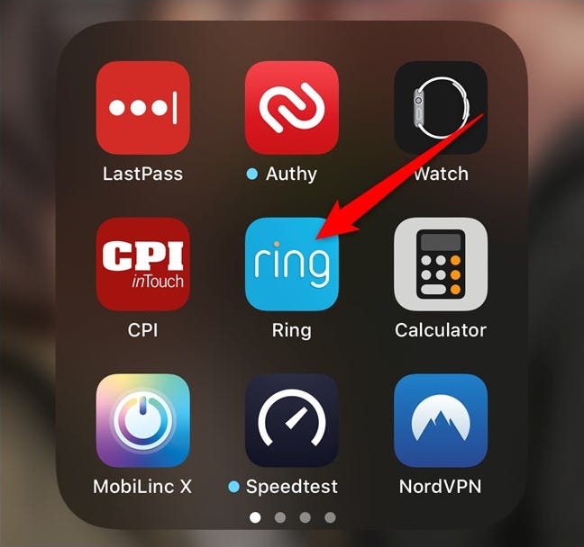 App Ouvrir l'application mobile Ring