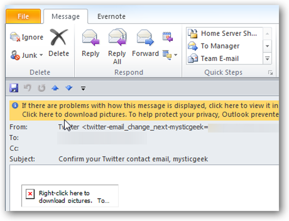 Faire en sorte qu'Outlook affiche toujours les images dans les e-mails d'expéditeurs de confiance
