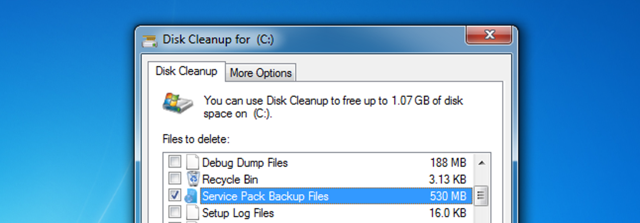 Devez-vous supprimer les fichiers de sauvegarde de Windows 7 Service Pack pour économiser de l'espace?