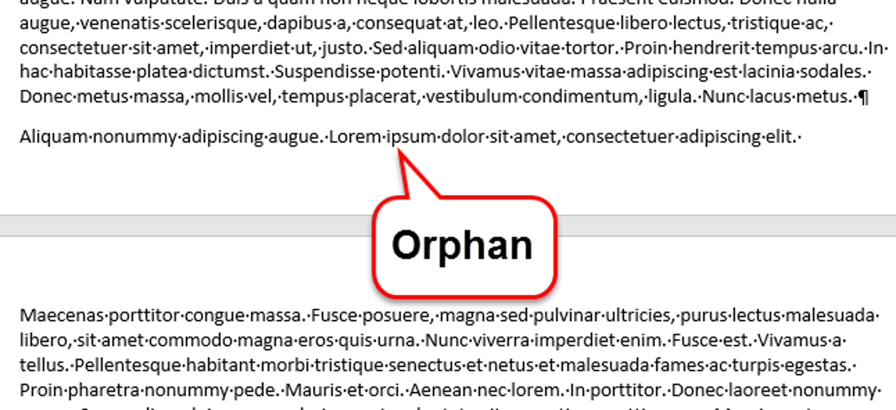 Comment empêcher les pages de se rompre après la première ligne d'un paragraphe dans Microsoft Word