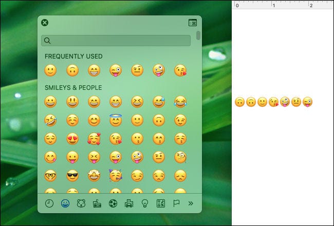 Faites glisser le pop-up emoji pour le transformer en une fenêtre indépendante sur Mac.