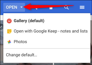 Lorsque vous cliquez sur "Ouvert," vous pouvez choisir entre l'une des applications de votre système qui ouvrent des images.