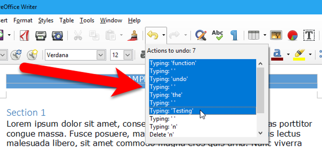 Comment modifier le nombre d'actions que vous pouvez annuler dans LibreOffice