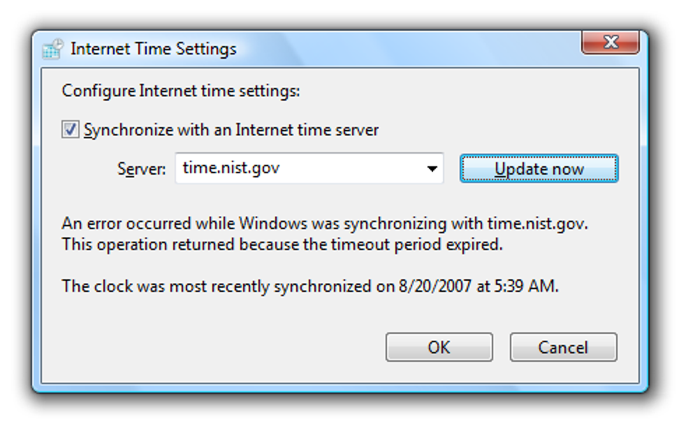 Résolution des problèmes de synchronisation de l'heure sous Windows Vista