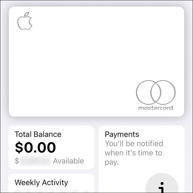 Interface iPhone Apple Wallet dans l'application Wallet