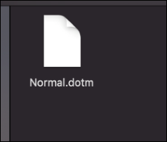 Le fichier Normal.dotm sur un Mac.