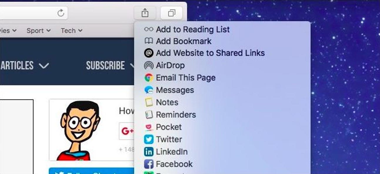 Comment personnaliser le menu de partage sur macOS
