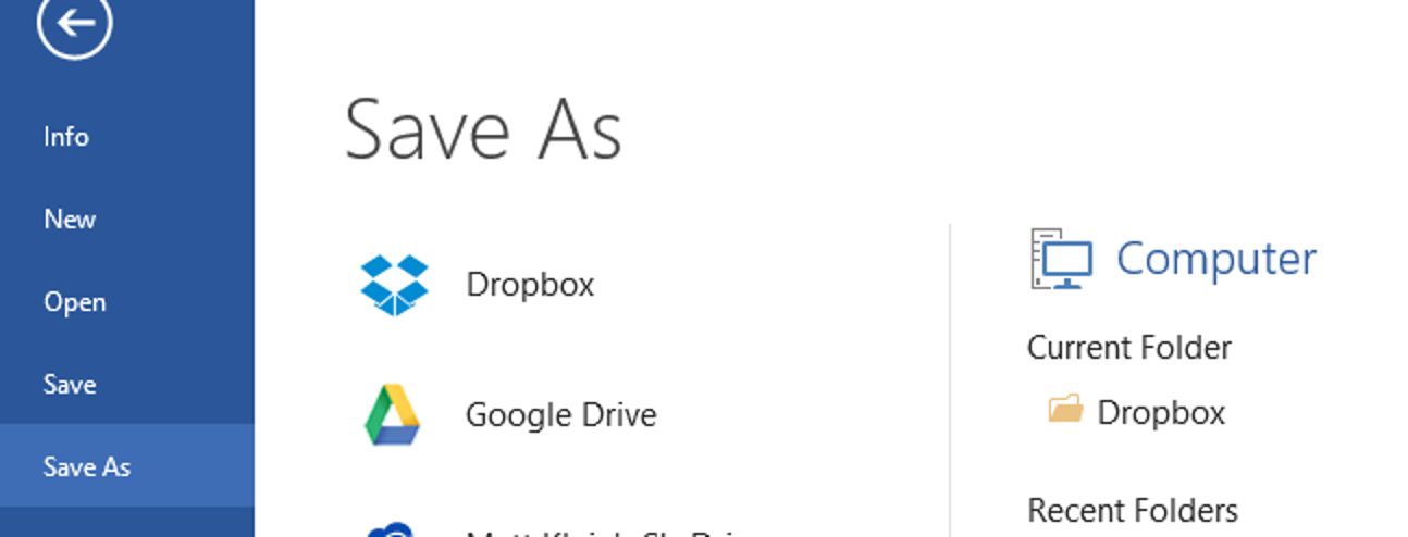 Comment ajouter Dropbox (et d'autres services cloud) à Office 2013