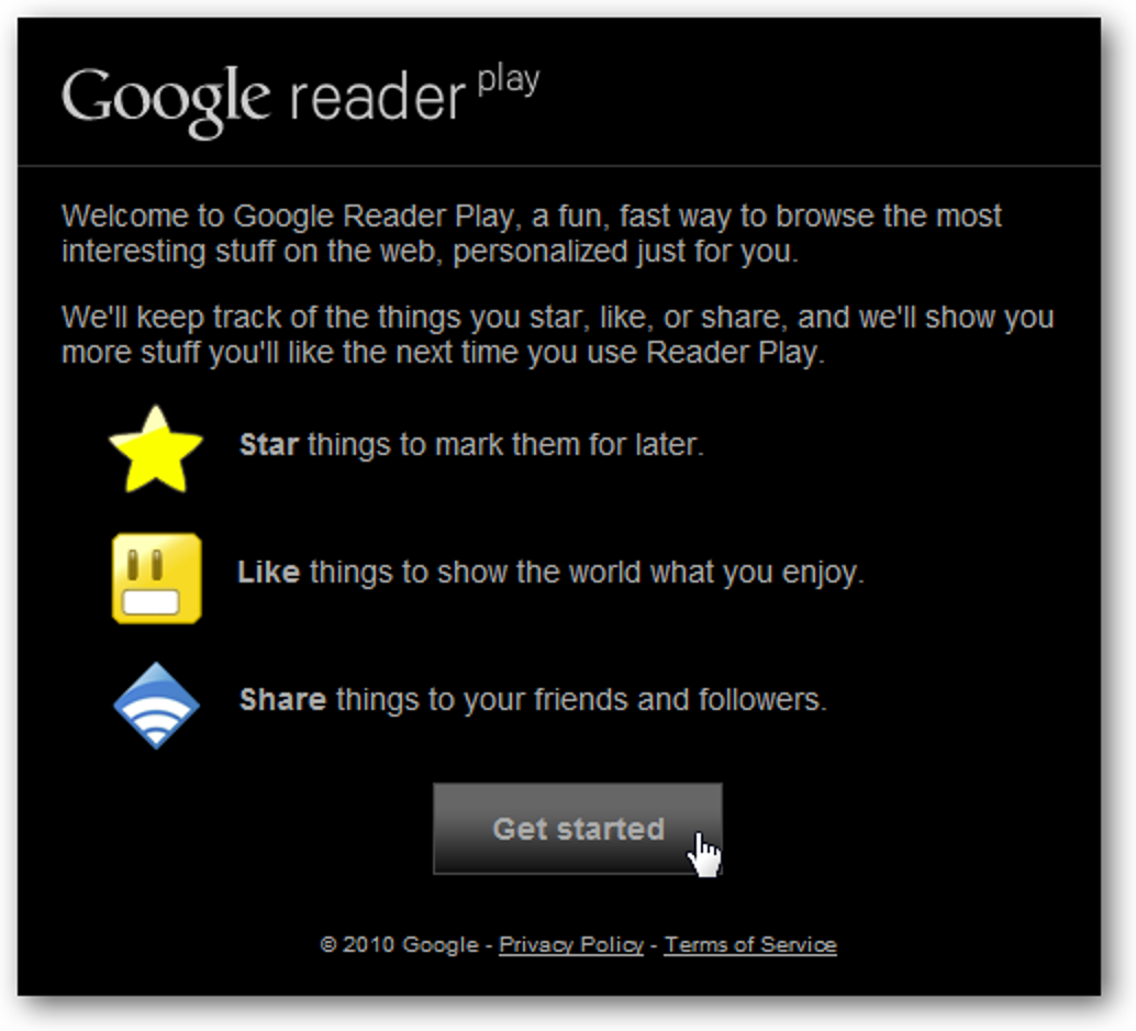 Exécutez Google Reader Play sur Windows 7 Media Center