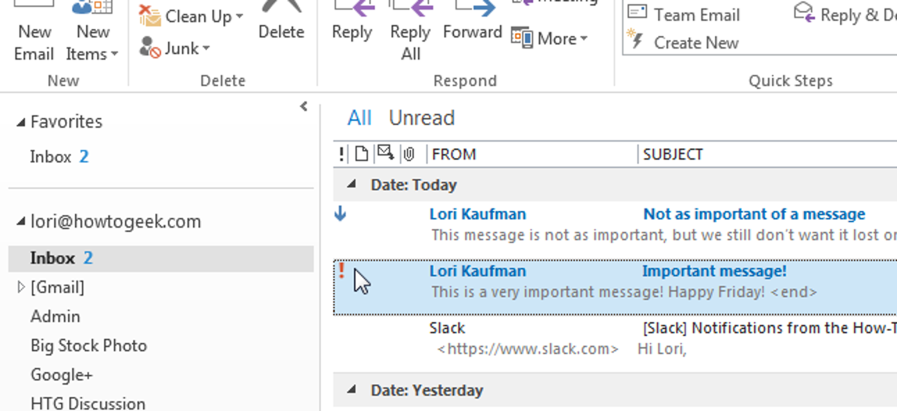 Comment définir la priorité d'un message électronique dans Outlook