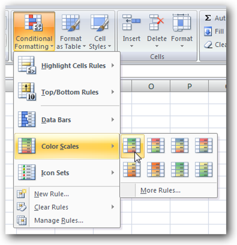 Utilisation de la mise en forme conditionnelle de cellules dans Excel 2007