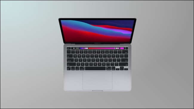 Macbook Pro M1 sur fond gris