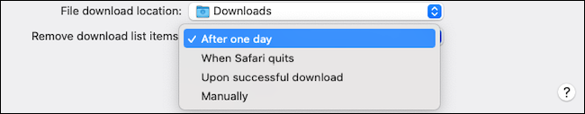 Supprimer automatiquement les éléments de la liste de téléchargement sur Safari macOS