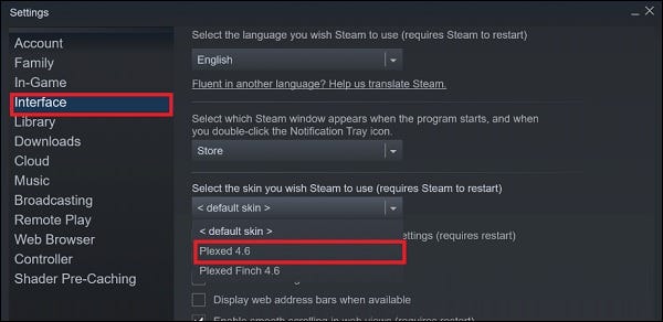 Comment sélectionner Steam Skins sur le client Steam
