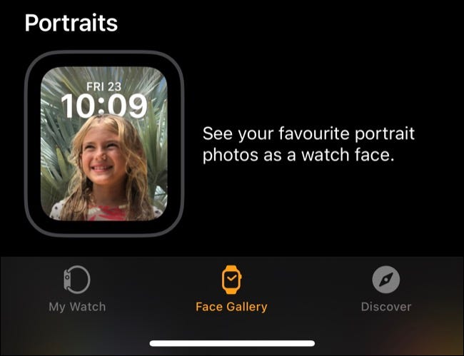 Apple Watch Portraits Cadran de la montre