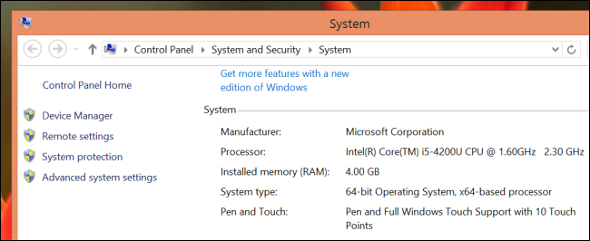 dire si Windows 8.1 est 64 bits ou 32 bits