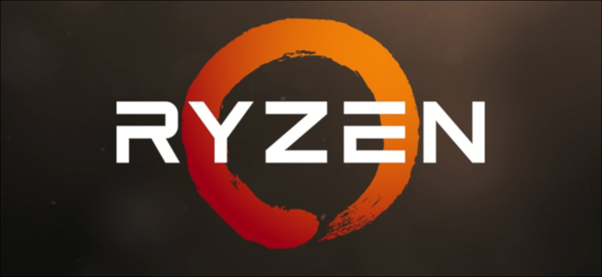 Logo AMD Ryzen sur fond texturé
