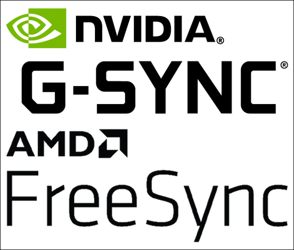 Les logos NVIDIA G-Sync et AMD FreeSync.